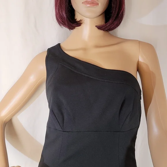 Trina Turk One Shoulder Little Black Dress. Women's Size 2 - Picture 5 of 8